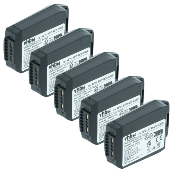 Bateria vhbw para Motorola MC21 - 5 unidades, 1800mAh, 3.7V, Li-polymer