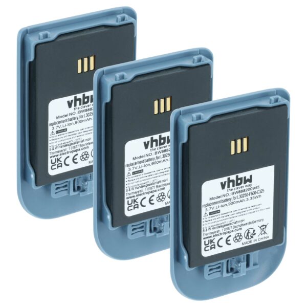 3x Bateria substitui Alcatel 3BN78404AA, 0480468 para telefone fixo Ericsson - 900 mAh 3.7 V Li-Ion