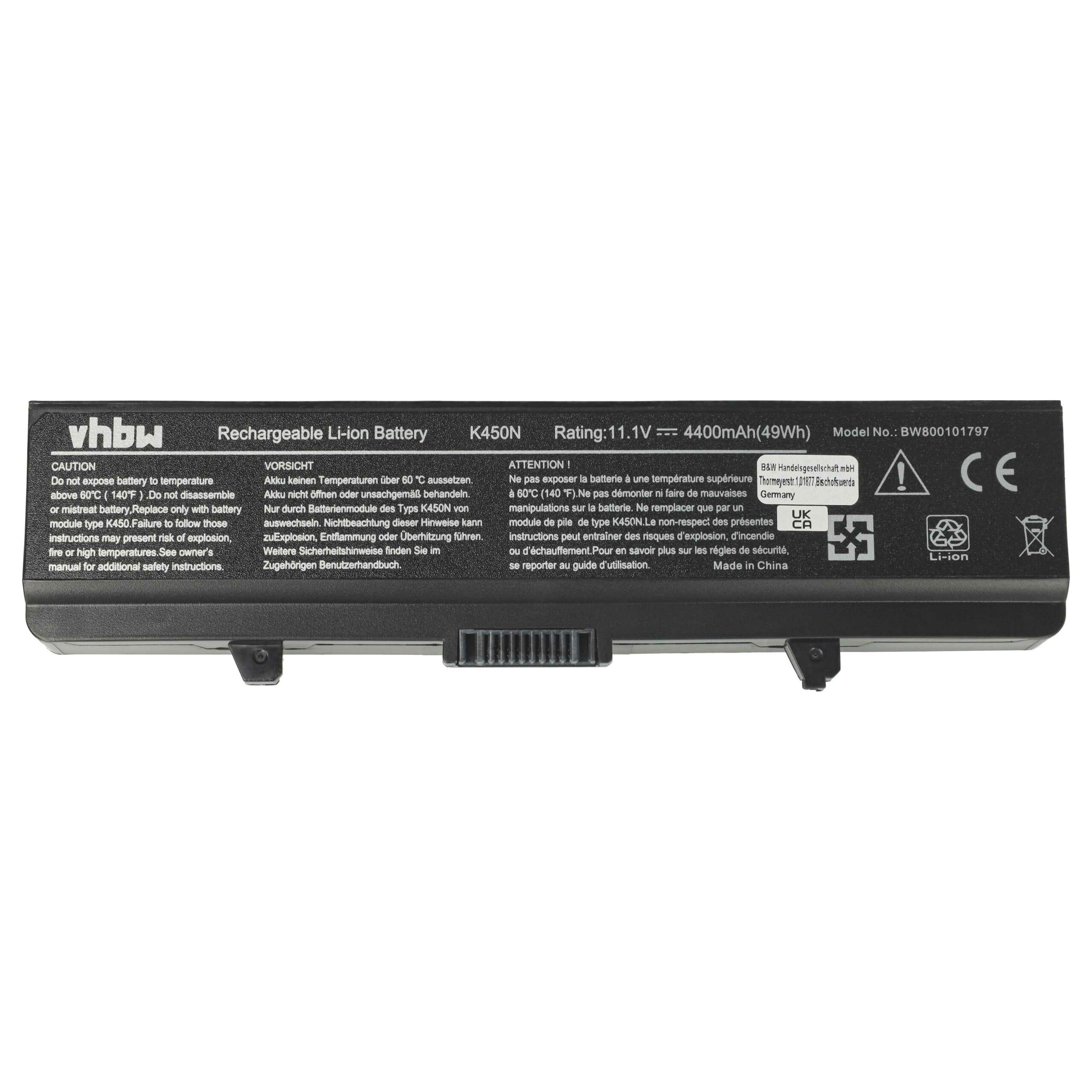 Bateria vhbw para portáteis Dell Inspiron 14, 1525, 1545, 17 - 4400 mAh - Image 2