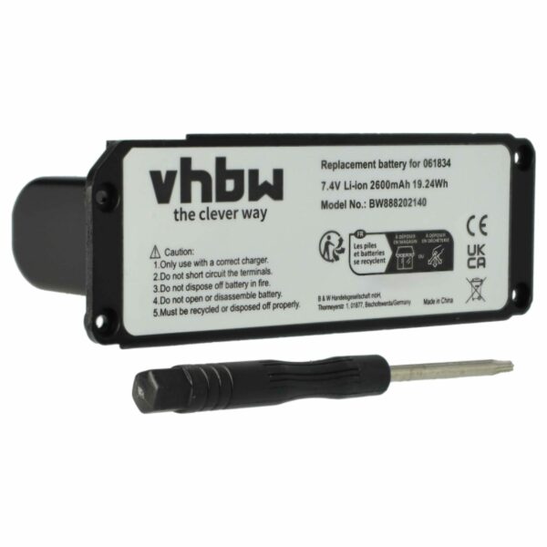 Bateria vhbw para Bose SoundLink Mini - Li-Ion 2600 mAh (substitui 061386, 061385, 061834, 061384)