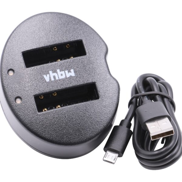 Carregador Micro-USB + Cabo para Baterias Nikon Keymission vhbw