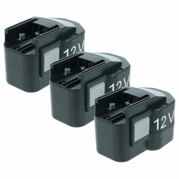 3x Bateria de substituição para AEG 48-11-1960, 48-11-1950, 48-11-1900 Ferramentas Elétricas - 1500 mAh, 12 V, NiMH