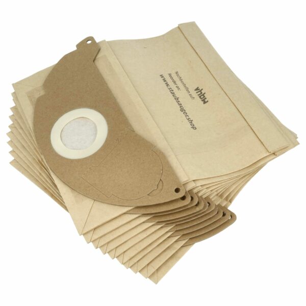 Pack de 10 Sacos para Aspirador Kärcher 6.904-322, 6.904-322.0 - Papel vhbw