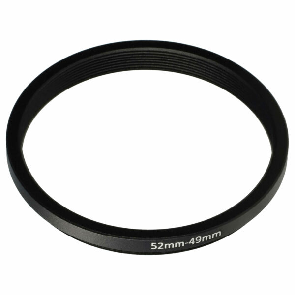 Anel Adaptador Redutor de 52 mm para 49 mm para Objetivas de Câmara