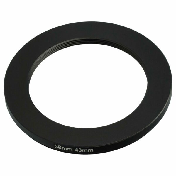 Anel Adaptador Redutor 58 mm para 43 mm vhbw para Objetivas de Câmara