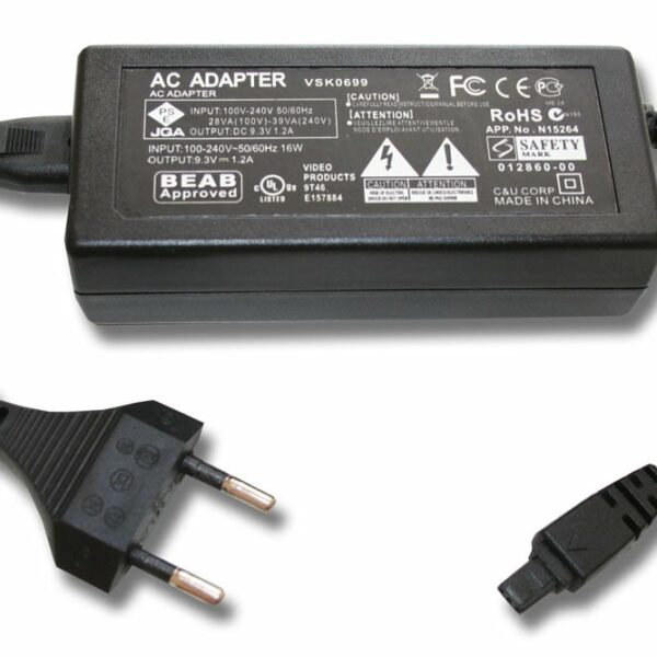 Adaptador de Alimentação vhbw para Câmaras Panasonic VSK-0699 - 9.3 V 1.2 A, 2 m