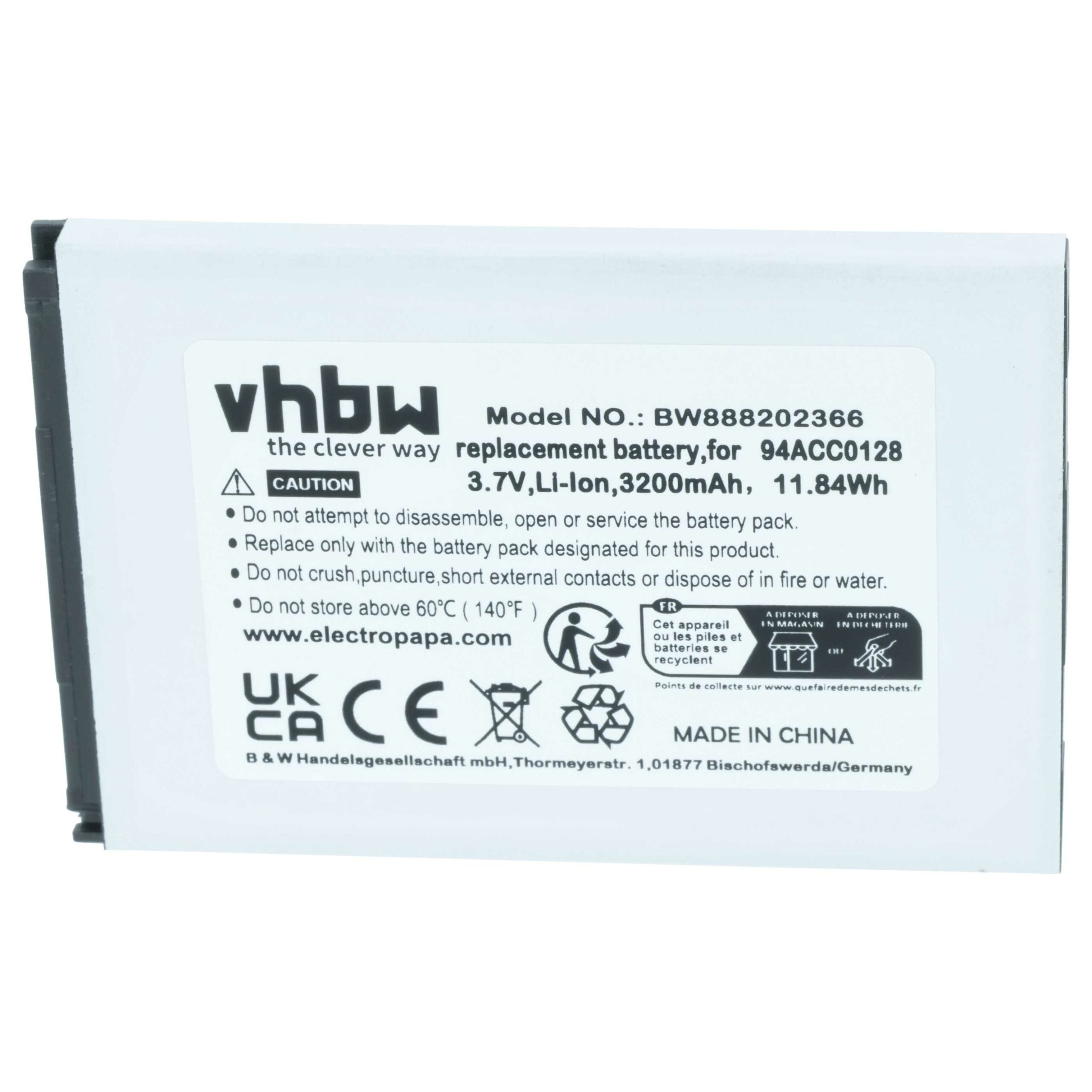 Bateria de Substituição vhbw para Datalogic BTDL1 - 2x 3200mAh 3.8V - Image 3