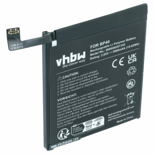 Bateria vhbw para Redmi BP40 - 3900 mAh 3.85 V Li-polímero