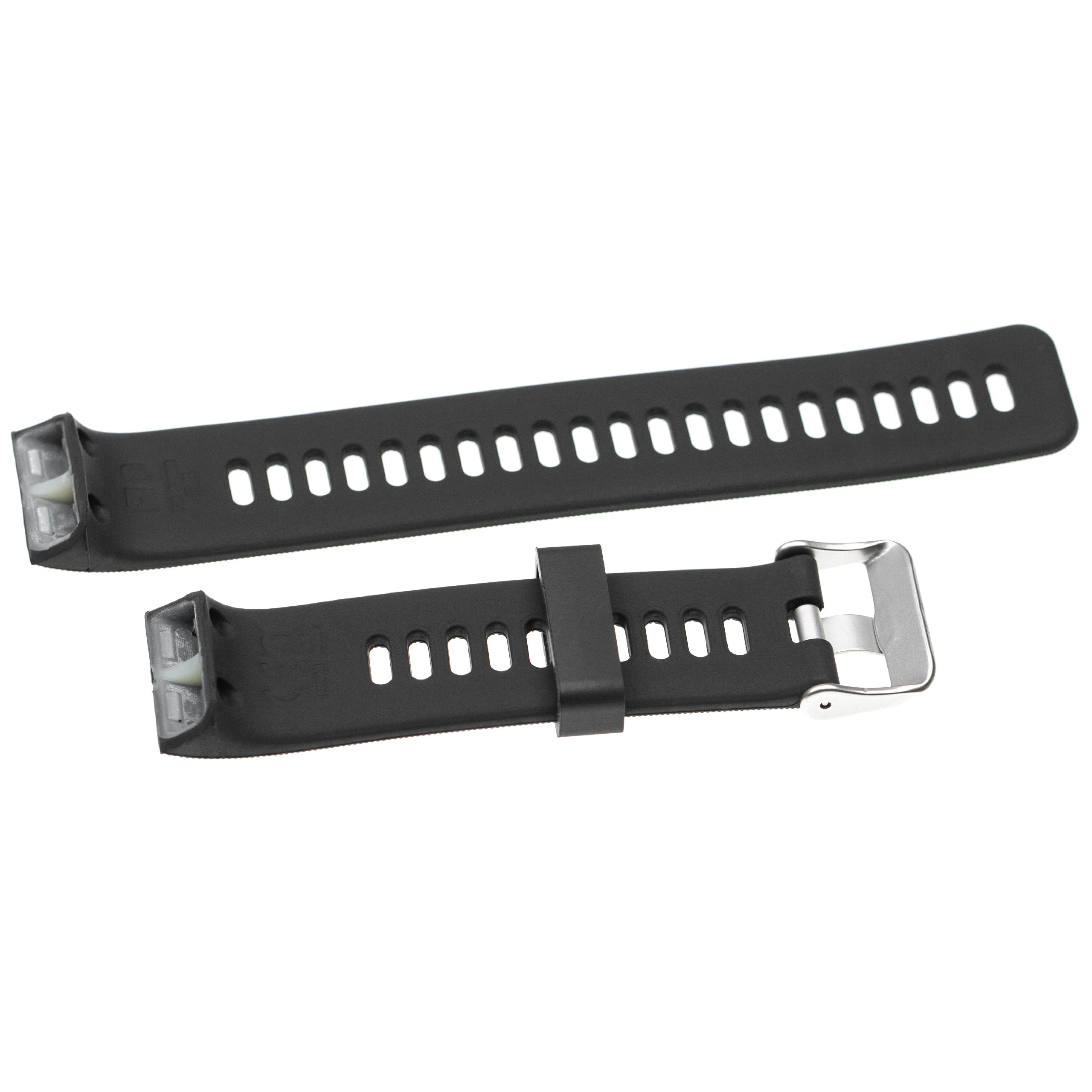 Pulseira para Garmin Forerunner - 13,5 + 9,4 cm, 23 mm de largura, silicone preto - Image 2