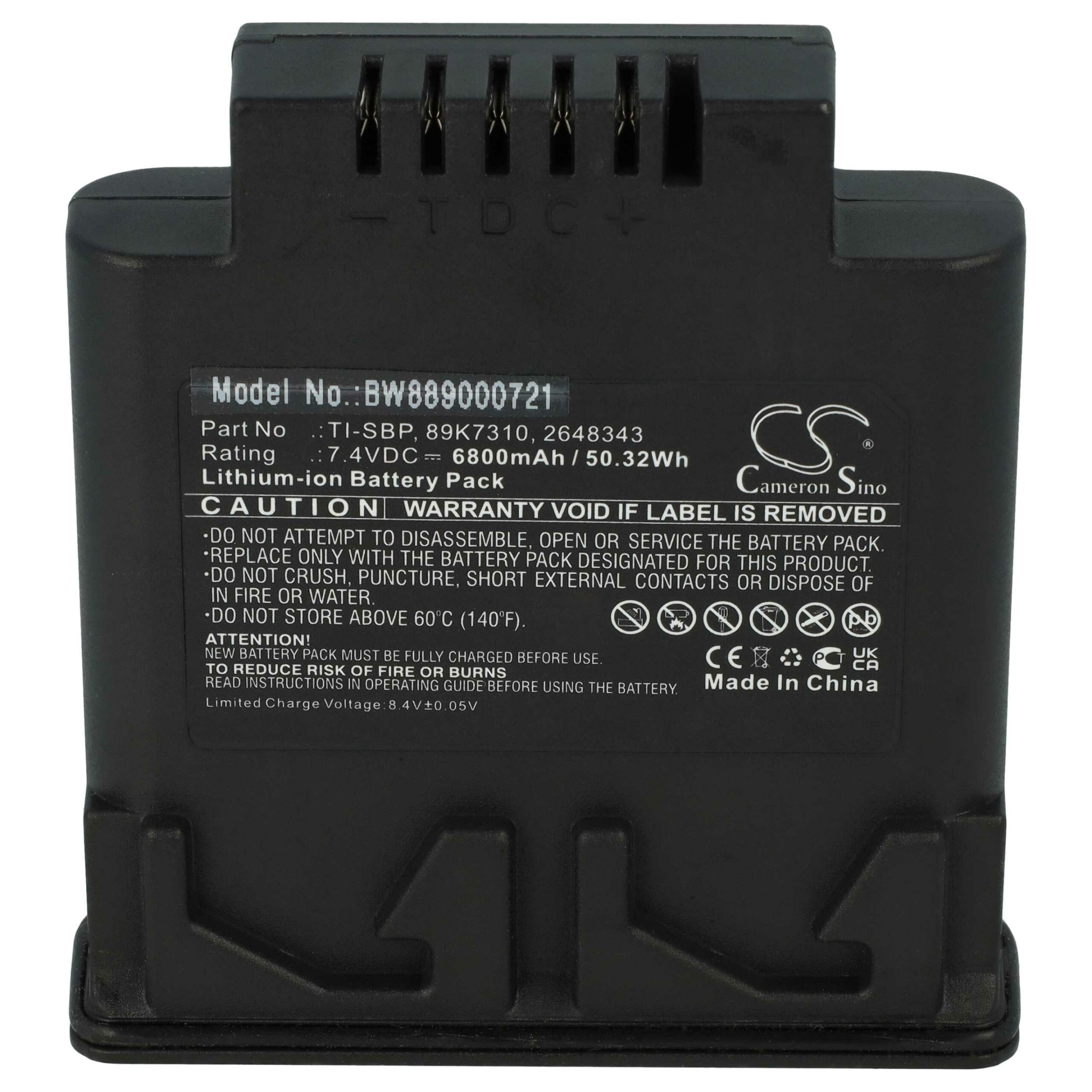 Bateria de Substituição para Câmara Térmica Fluke 89K7310 - vhbw 6800 mAh 7.4 V Li-Ion (Pack 2 Unidades) - Image 3