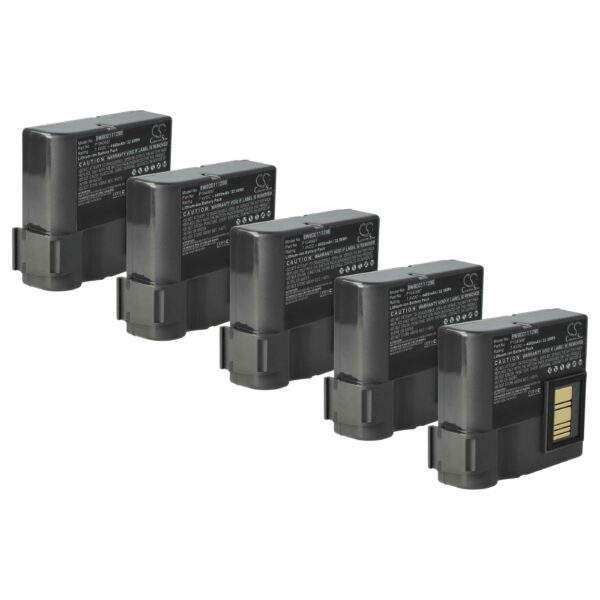 Bateria vhbw 5x para Impressora Zebra BTRY-MPP-68MA1-01 - 4400 mAh 7.4V Li-Ion