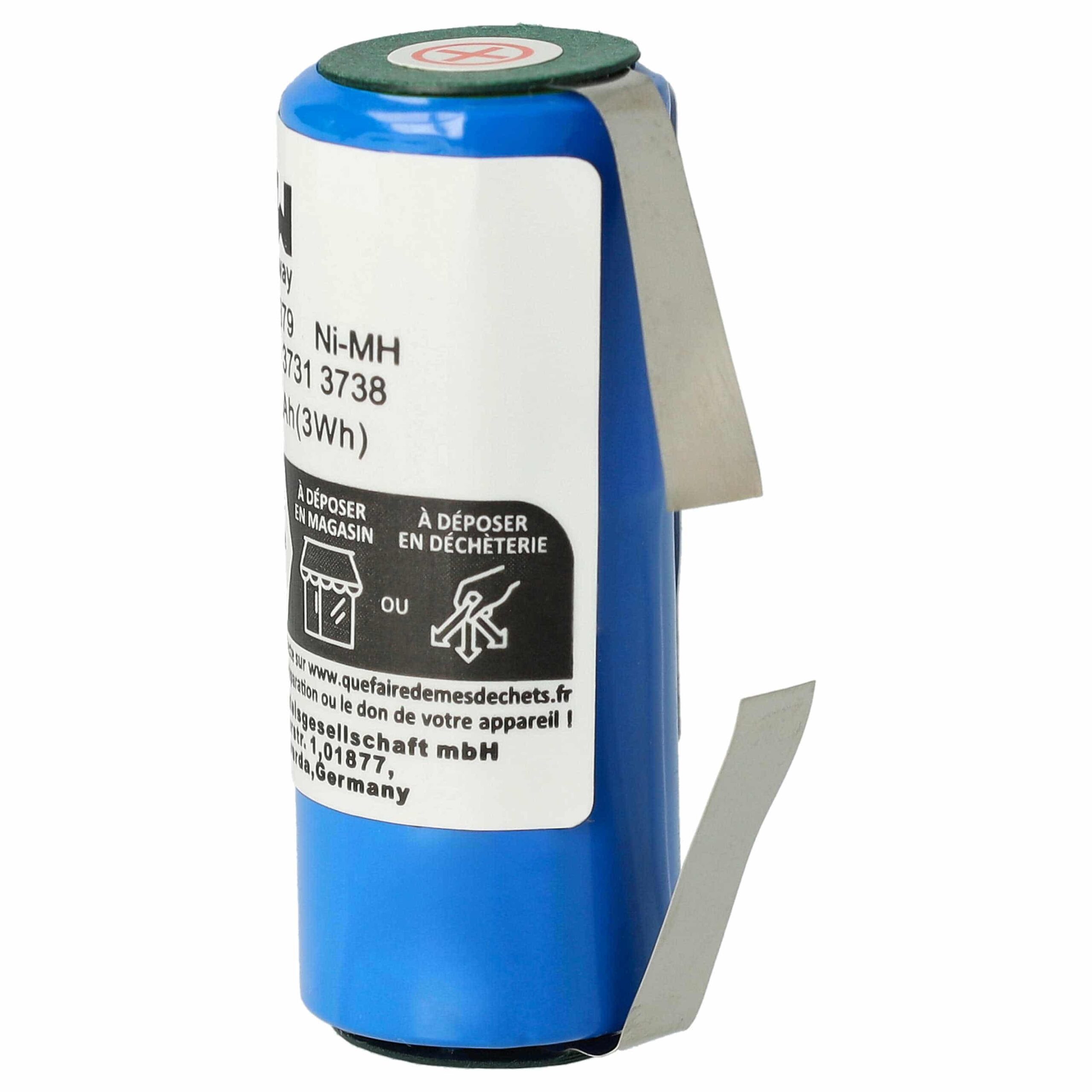 Bateria de Substituição para Escova de Dentes Elétrica Braun 3738, 3731 - 2500mAh, 1.2V - Image 2