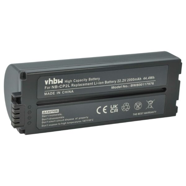 Bateria vhbw para impressora Canon Selphy CP-100 a CP-1500 (2000 mAh, 22.2 V, Li-Ion)