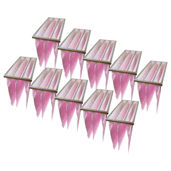 10x Filtro Bolsa F7 para Sistemas de Ar Condicionado e Ventilação - 59,5 x 29 x 5,1 cm