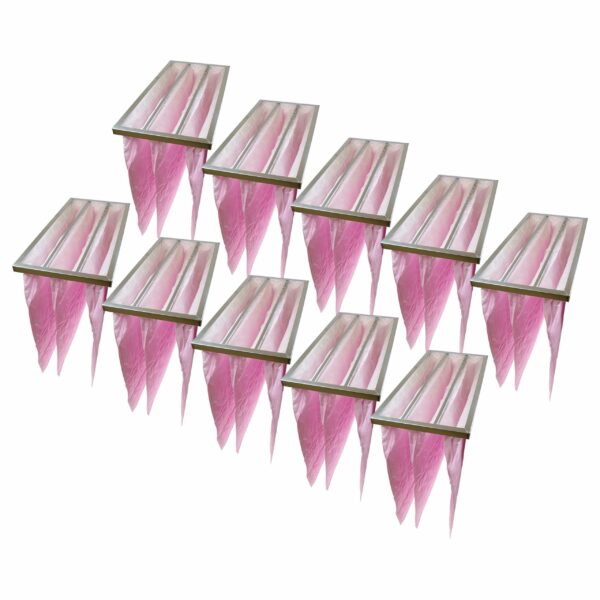 10x Filtro Bolsa F7 para Sistemas de Ar Condicionado e Ventilação - 59,5 x 29 x 5,1 cm