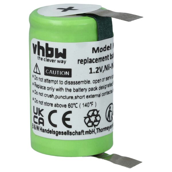Bateria vhbw para máquina de barbear Braun 1100 mAh 1.2 V NiMH