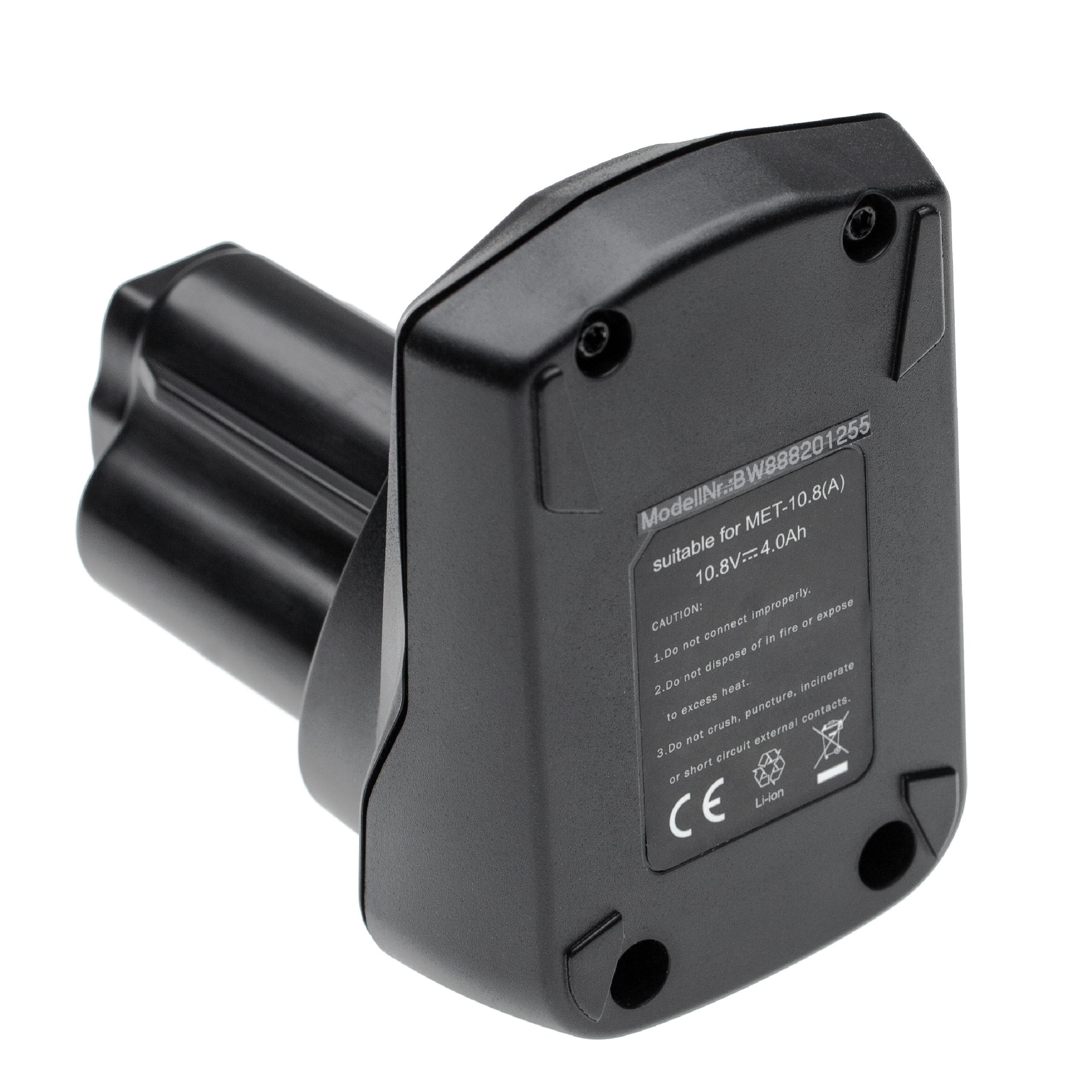 Bateria vhbw compatível com Metabo 6.255.85, 6.254.39, 6.254.38, 6.254.36 - 4000 mAh, 10.8 V, Li-Ion - Image 2