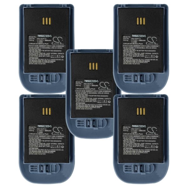 5x Bateria vhbw substitui Alcatel 3BN78404AA, 0480468 para telefone fixo Ericsson - 900 mAh 3.7 V Li-Ion