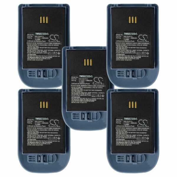 5x Bateria vhbw substitui Alcatel 3BN78404AA, 0480468 para telefone fixo Ericsson - 900 mAh 3.7 V Li-Ion