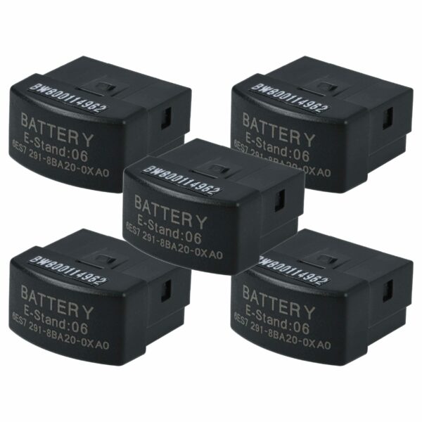 Módulo de Baterias de Substituição vhbw para Siemens 6ES7291-8BA20-0XA0 - 5 Unidades Li-Ion 30 mAh 3 V