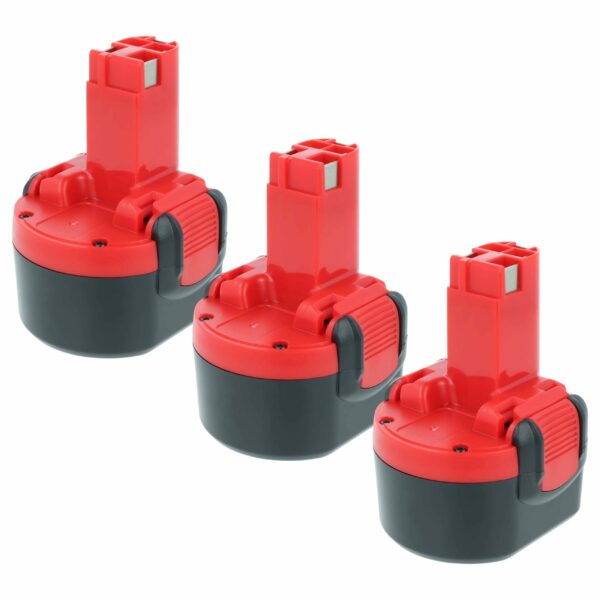 Bateria vhbw 9.6V 3300 mAh NiMH para Ferramentas Bosch (substitui 2607335260, 2607001380) - Pack 3x
