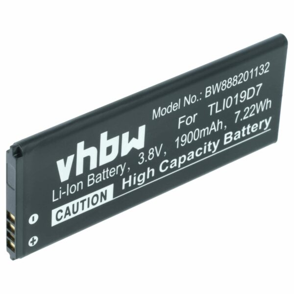 Bateria para Telemóvel Vodafone, Telstra, TCL, Alcatel - 1900 mAh 3.8 V Li-Ion vhbw