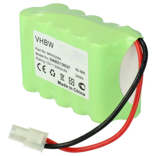 Bateria vhbw para Cub Cadet Lawnkeeper 600, Robomow RS612, RS630 - 2000 mAh 12 V NiMH