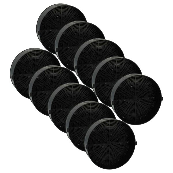 Pack 10x Filtro de Carvão Ativado Compatível com Alno GZD1125 - 16 cm vhbw