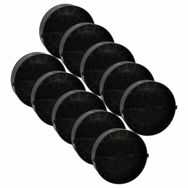 Pack 10x Filtro de Carvão Ativado Compatível com Alno GZD1125 - 16 cm vhbw