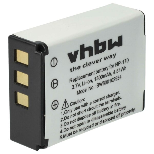 Bateria vhbw para Fujifilm NP-85 - 1300 mAh 3.7 V Li-Ion