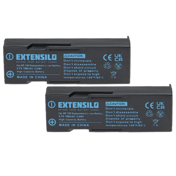 2x Baterias EXTENSILO Substituem Konica Minolta NP-700 - 700mAh, 3.7V