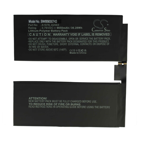 Bateria para Tablet Apple A1876, A2043 - 9650 mAh 3.76 V Li-polímero vhbw