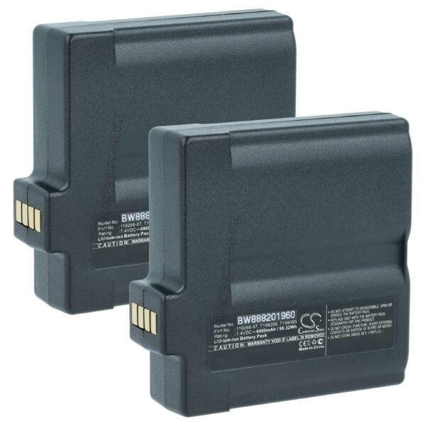 Bateria para Câmara Térmica FLIR 6800 mAh 7.4V Li-Ion - vhbw (Pack 2x)