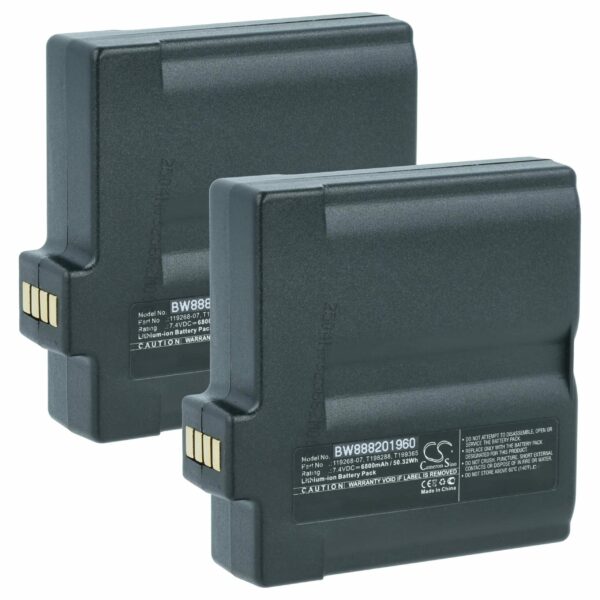 Bateria para Câmara Térmica FLIR 6800 mAh 7.4V Li-Ion - vhbw (Pack 2x)