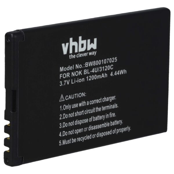 Bateria para Telemóvel vhbw compatível com Doro RCB01P04, 380128 - 1200 mAh 3.7 V Li-Ion