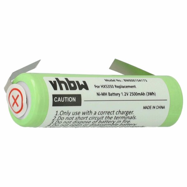 Bateria vhbw 180AAH para Braun, Philips, Grundig e outros - 2500 mAh 1.2V NiMH