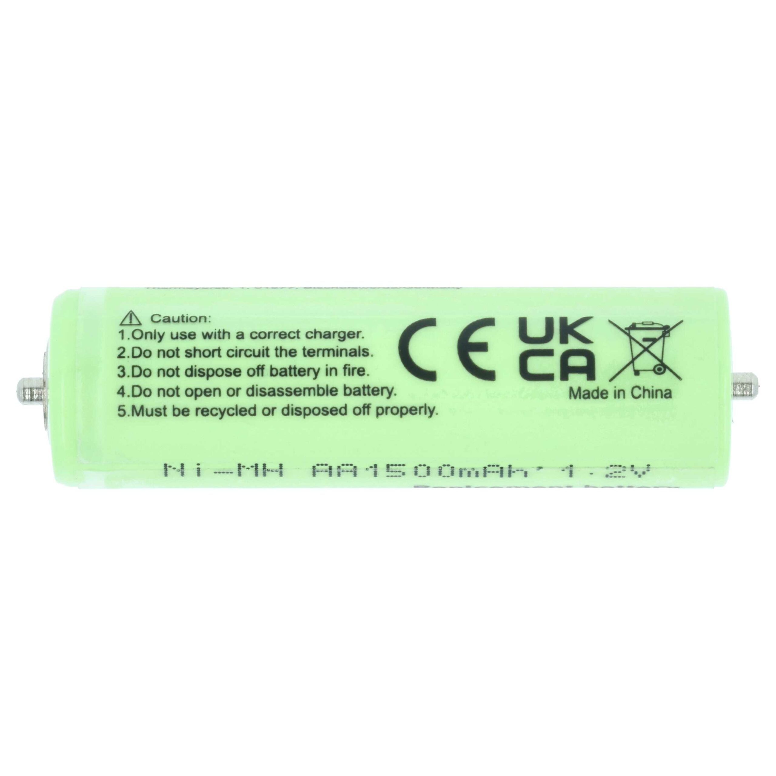 Bateria vhbw para Raspadeira Elétrica Panasonic WER213L2504, WER2061L2508 - 1200 mAh 1.2 V NiMH (Pack 2x) - Image 4