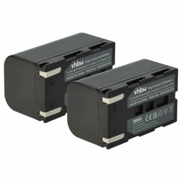Bateria vhbw para Câmaras Samsung (SB-LSM160, SB-LSM320, SB-LSM80) - 1200 mAh 7.2 V Li-Ion (Pack 2x)