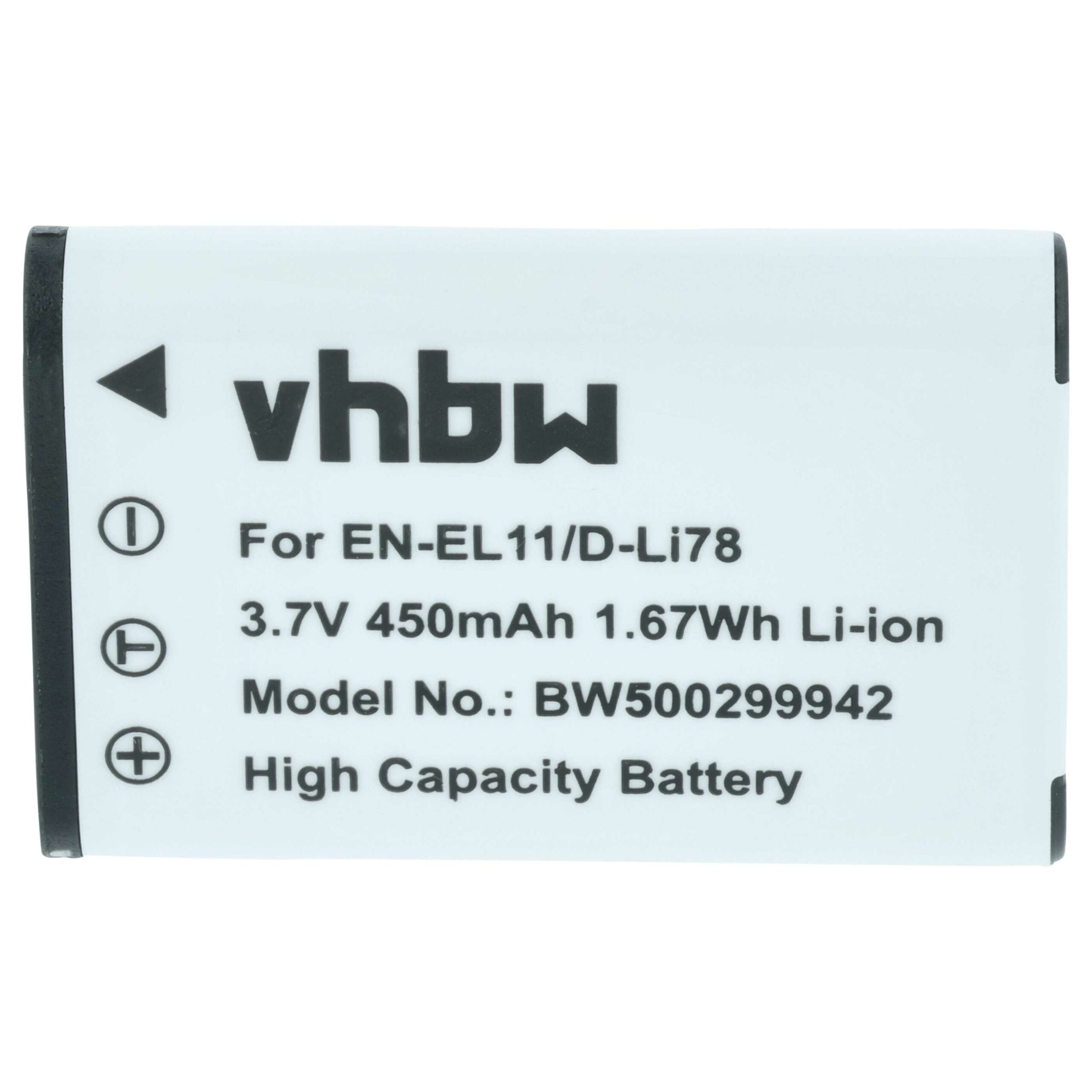 3x Bateria vhbw EN-EL11 compatível com Nikon - 450mAh, 3.6V, Li-Ion - Image 3