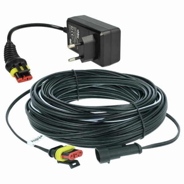 Adaptador e Cabo de Carregamento para Cortador de Relva Robô Gardena R40Li, Sileno City, Husqvarna Automower - 20m