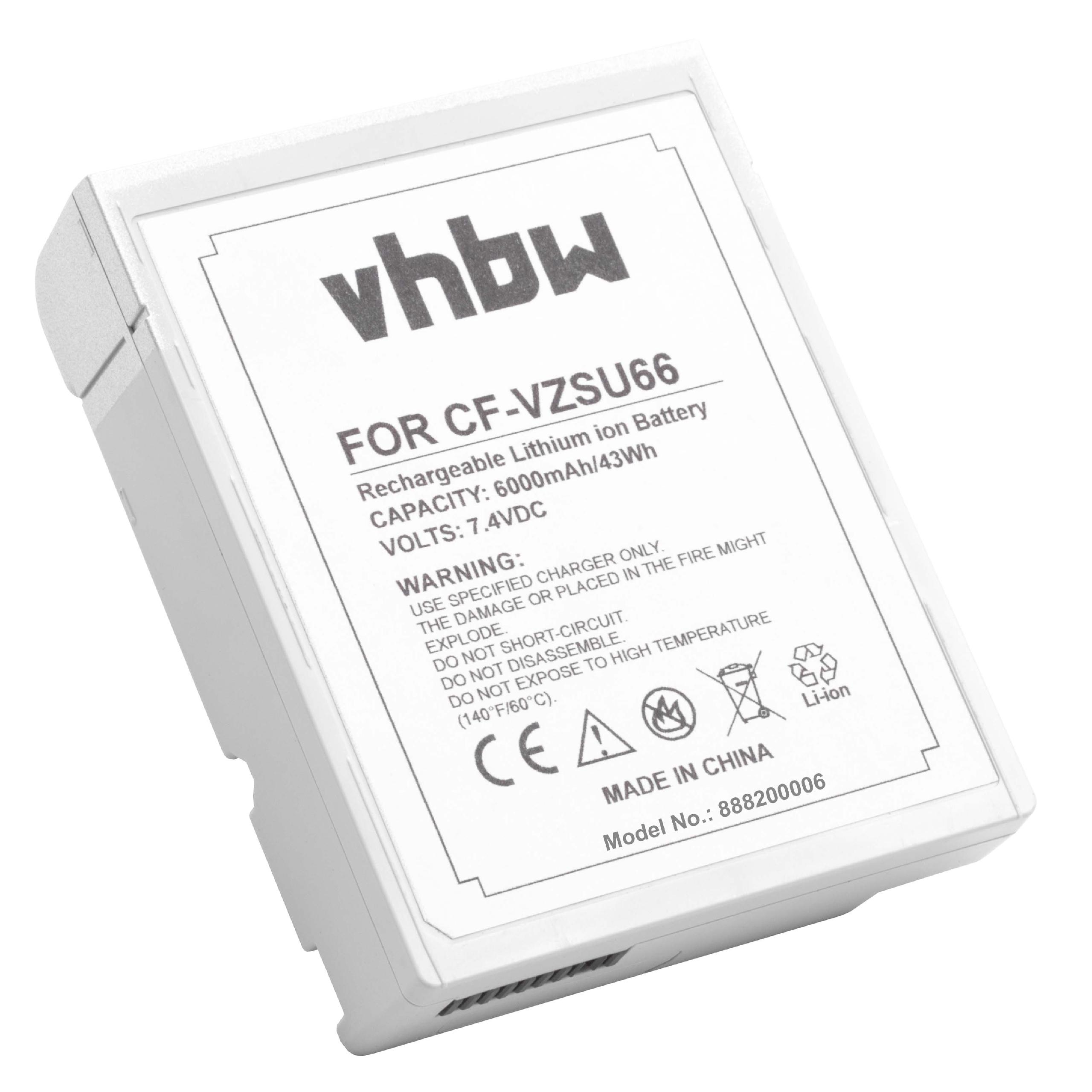 Bateria vhbw para Panasonic CF-VZSU66 / CF-VZSU66U - 6000 mAh 7.4 V Li-Ion