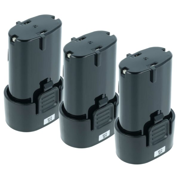 Pack 3x Bateria vhbw 7.2V 2000 mAh Li-Ion para Makita BL7010, 194356-2, 194355-4