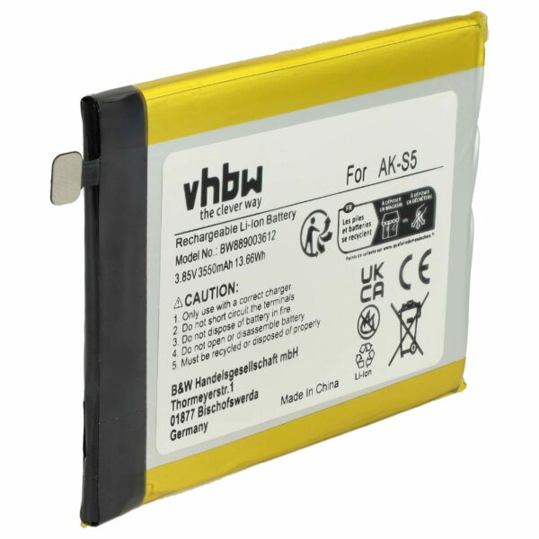 Bateria vhbw para Emporia AK-S5 - 3550 mAh 3.85 V Li-Ion