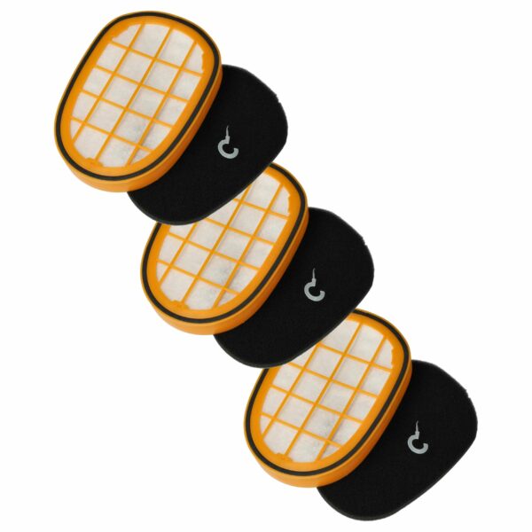 Jogo de 3 Filtros vhbw para Aspiradores Philips CP0663, CP0663/01