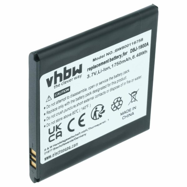Bateria para Telefone Móvel Doro - Compatível DBJ-1900A - 1750 mAh 3.7 V Li-Ion vhbw