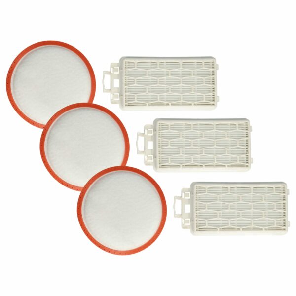 Conjunto de 6 Filtros vhbw para Dirt Devil 5510001 - 3 Filtros de Motor + 3 Filtros de Exaustão