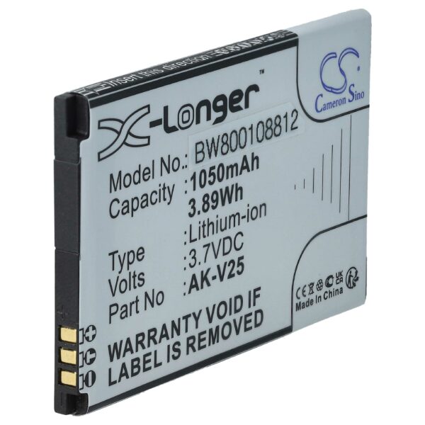 Bateria para Telemóvel Emporia AK-V25, AK-25 V2.0 - vhbw 1050 mAh 3.7V Li-Ion