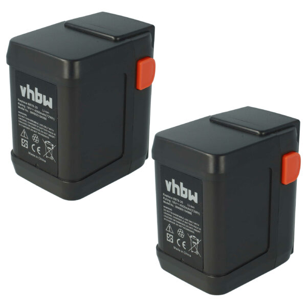 2x Bateria vhbw 4000 mAh 18 V Li-Ion para Gardena 8835, AccuCut, EasyCut