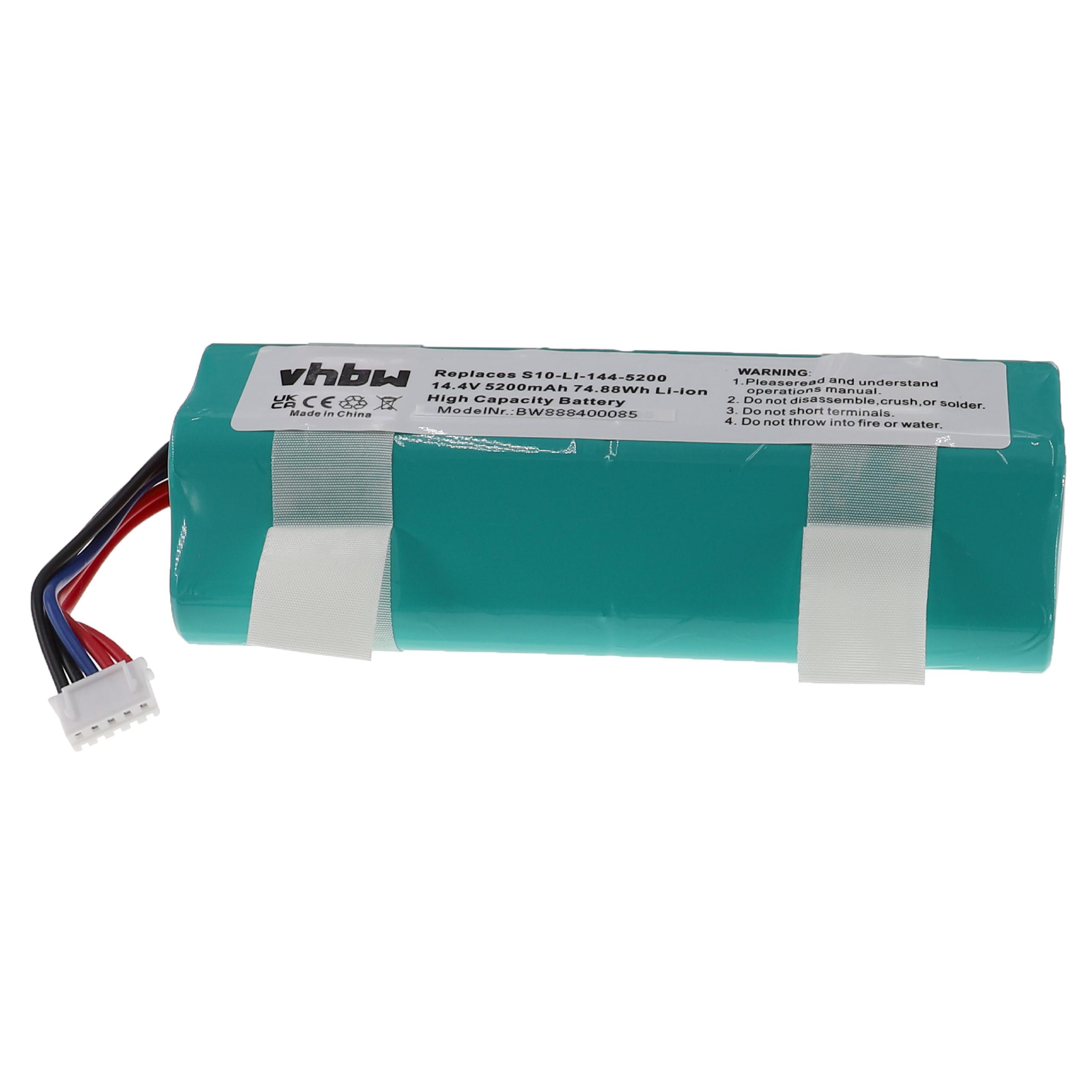 Bateria vhbw compatível com Ecovacs 5200mAh, 14.4V, Li-Ion - Image 2