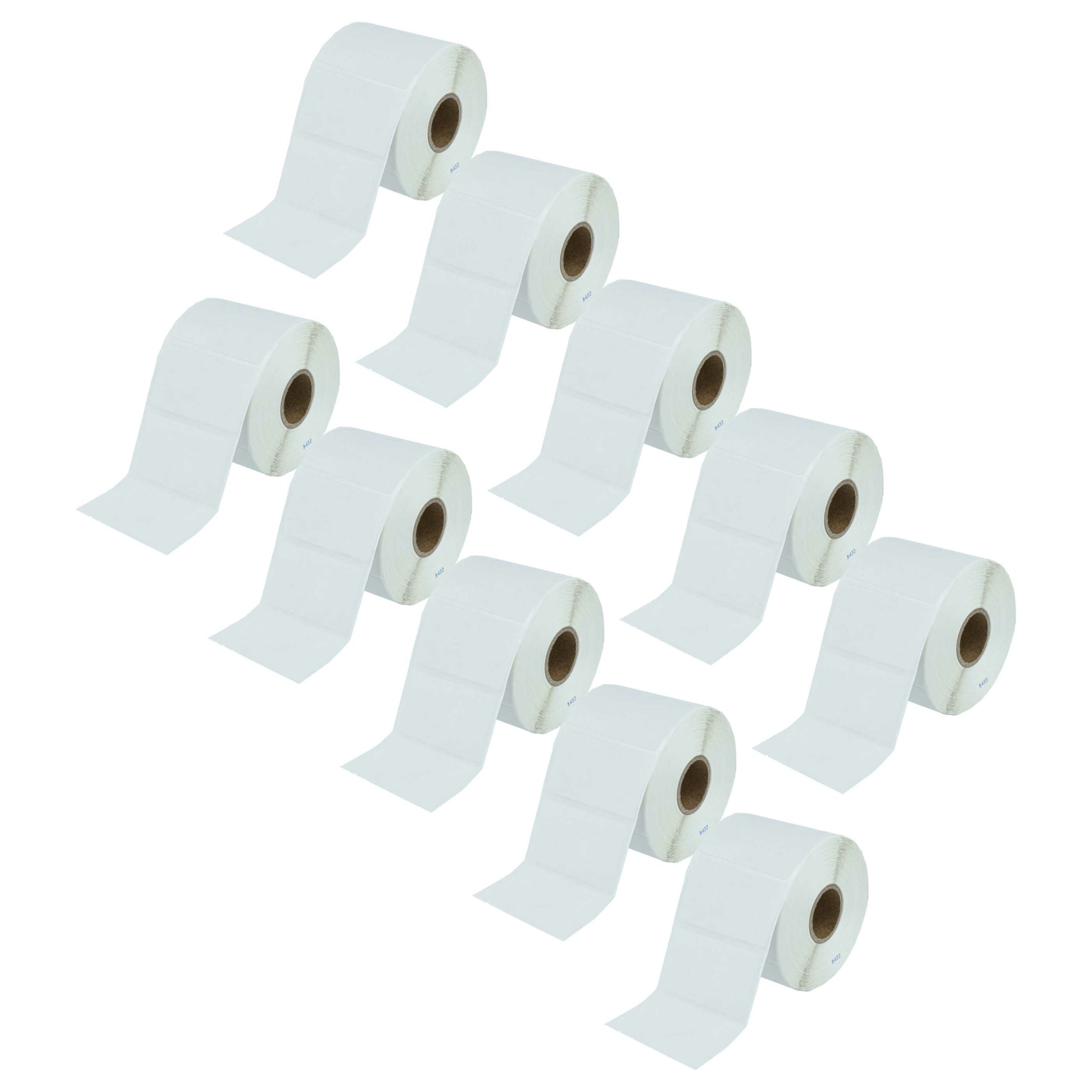 10x Rolo de Etiquetas vhbw para Zebra GK420d, GK420t, GK430t - 31,7 mm x 57,15 mm